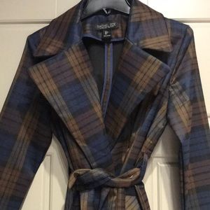 Rachel Zoe Plaid Trench NWOT